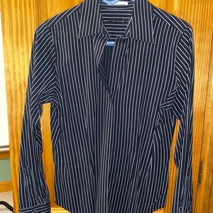 Button up stripped blouse